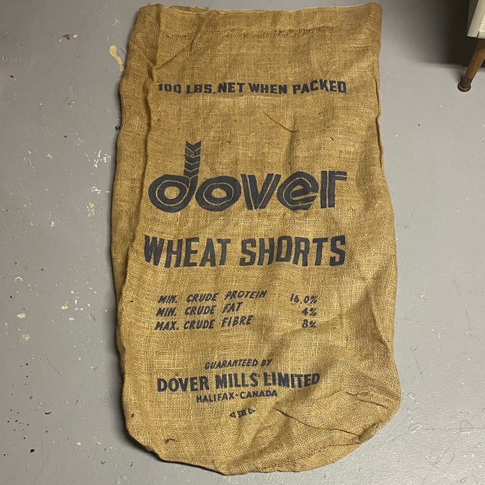 Vintage Dover Wheat Shorts Burlap Sack